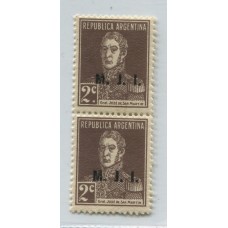 ARGENTINA SERVICIO OFICIAL GJ 410a ESTAMPILLAS NUEVAS MINT VARIEDAD CON Y SIN PUNTO EN EL SELLO U$ 19 + 50 %